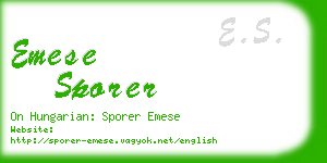 emese sporer business card